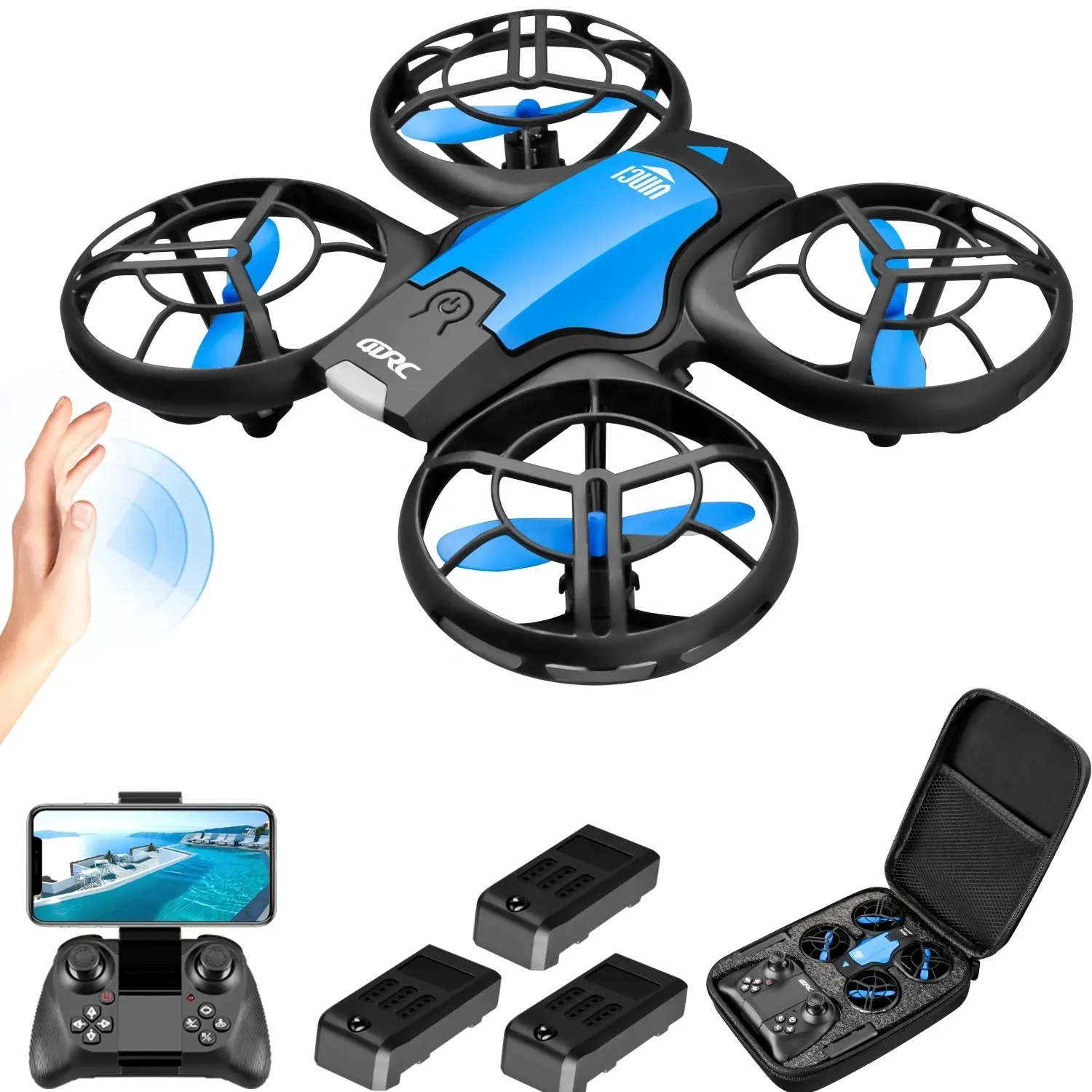 New V8 Mini Drone 4K 1080P HD Camera WiFi Fpv Air Pressure Height Maintain Foldable Quadcopter RC Dron Toy Gift