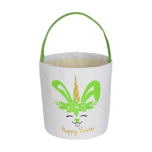 Bunny Vải Phục Sinh Giỏ Màn Hình Phục Sinh Xô 3 + Các loại Long Lanh Unicorn Lễ Hội Trang Trí Lụa Cho Trẻ Em Unisex 2024 Màu Sắc