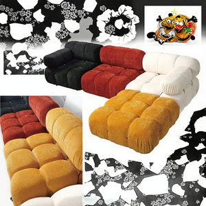 Sofá Otomano Extensible de Tela Rosa, Antipilling, Agradable al Tacto, con Forma de Nube Comprimida para Varias Personas, Venta al Por Mayor - Product Image 2