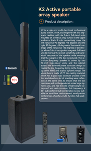 Professionale attivo 6x3 pollici professionale colonna Array altoparlante Wireless Pa sistema audio - Product Image 4