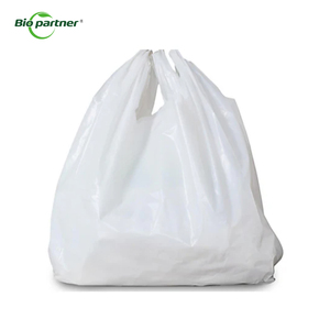 <span class=keywords><strong>LDPE</strong></span>ホワイトS5 S6 S7 Tシャツバッグスーパーマーケット食料品レストランビジネスハンドルバッグ耐久性のある生分解性ホットスタンプキャリーバッグ - Product Image 1