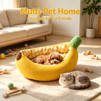Coussin pour animaux Banana Boat, lit pour chien, lit pour chat, coussin en polyester chaud pour l'hiver, pour chiens de petite, moyenne et grande taille