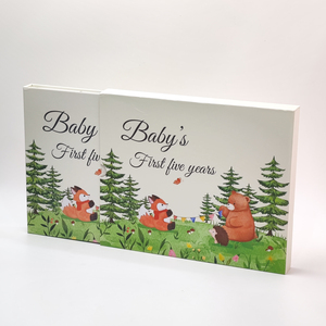 GF Color Printing Baby's <strong>First</strong> Years Scrapbook Baby Photo Albums Growth Record Planner Baby's Milestones Memories Book With Box - Product Image 2