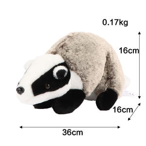 Peluche di Tasso Personalizzato con Logo, Giocattolo di Peluche a Forma di Tasso Cartoon, Cuscino Morbido <span class=keywords><strong>Meles</strong></span> <span class=keywords><strong>Meles</strong></span>, Regalo per Bambini - Product Image 5