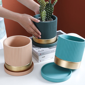 5.5 pouces <span class=keywords><strong>pas</strong></span> <span class=keywords><strong>cher</strong></span> cylindre Morandi décoration intérieure jardinières de jardin jardinière en béton jardin <span class=keywords><strong>ciment</strong></span> pots de <span class=keywords><strong>fleurs</strong></span> - Product Image 3