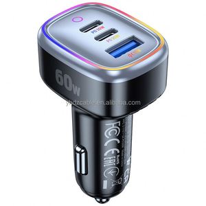 Super Fast 30W Car Charger QC3.0 PD Function 60W Maximum Multi-Function Metal Cigarette Lighter Head Car Phone Charger - Product Image 1