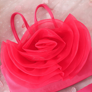 ชุดเสื้อผ้าลำลองฤดูร้อนสำหรับเด็กผู้หญิง อายุ 3-8 ปี เสื้อผ้าลูกไม้ปักลายระบายอากาศได้ดี ผลิตจากโพลีเอสเตอร์/ผ้าฝ้าย กระโปรงจีบ - Product Image 4