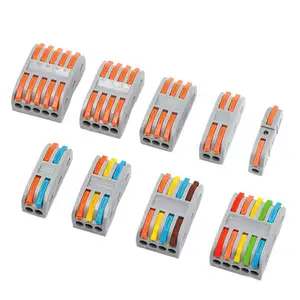 Red Blue Orange Yellow etc Colorful Button factory price 4 Pin Wire to Wire Compact Splicing Terminal Block Connector