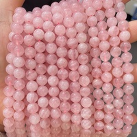 Bracelets en quartz rose naturel de Madagascar, perles rondes extensibles de 8 mm, pierres précieuses, pouvoir de guérison