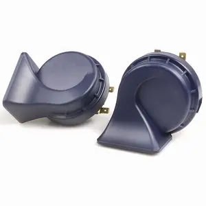 Waterproof Car Horn 12V Car Horn Loud Dual Tone Electric Snail Horn Kit Suitable For Any 12V Vehicle Black