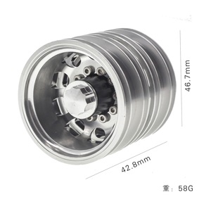 Eparthub 1/14 Tamiya Máy Kéo C _ *-NC Kim Loại Vành Bùn Địa Hình Phía Trước Và Phía Sau Lốp Cặp Bộ - Product Image 4