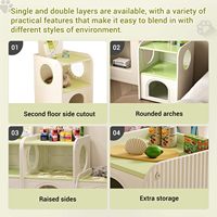 Claw Villa Factory Niche pour chat en plastique massif, luxe moderne, toutes saisons, petite niche pour chien, extérieur, imperméable, pour chats et chiens errants
