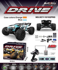 El <span class=keywords><strong>Mejor</strong></span> Regalo de Cumpleaños, Camioneta Monstruo RC 4x4 a Escala 1/16, 4WD RTR con Motor sin Escobillas, Auto a Radiocontrol de Alta Velocidad 70KM/H, Divertido Vehículo de Carreras - Product Image 2