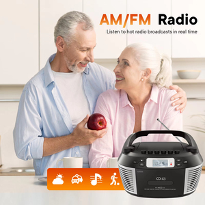 Boombox portable rétro en gros avec poignée et écran LCD pour la maison et l'extérieur, récepteur audio sans fil BT FM AM - Product Image 2