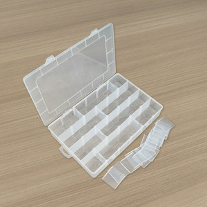 Transparent Plastic Storage Box With Compartments Desktop Organizer For Office Hardware Jewelry Fishing Tackle - Product Image 3