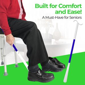 مقبض بلاستيكي طويل قابل للتعديل بوصة-مساعد مزيل جورب مريح لكبار السن ذوي الاحتياجات الخاصة مساعد خلع الملابس النهائي - Product Image 2