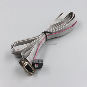 Câble plat IDC gris SCONDAR 1,27 mm 2,0 2,54 mm <span class=keywords><strong>DB9</strong></span> femelle vers connecteur 10 broches, fournisseur d'assemblages de faisceaux de câbles sur mesure - Product Image 2