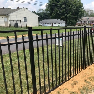 3 đường sắt chặt chẽ picket mịn hàng rào kim loại hàng đầu dân cư và thương mại lớp nhôm rộng hàng rào - Product Image 2