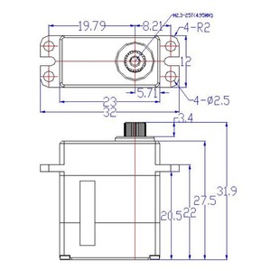 6Kg.cm contrôle de couple mise à niveau Micro encodeur magnétique arbre unique <span class=keywords><strong>Servo</strong></span> HLS3606M 360Angle <span class=keywords><strong>Servo</strong></span> Bus série pour montage de bras de Robot - Product Image 5