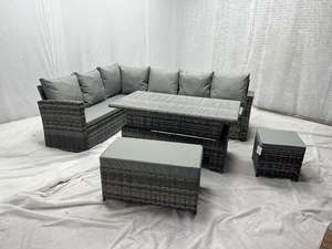 Ensemble <span class=keywords><strong>de</strong></span> canapés modernes <span class=keywords><strong>en</strong></span> rotin 9 places, mobilier <span class=keywords><strong>de</strong></span> jardin <span class=keywords><strong>en</strong></span> osier durable pour extérieur, <span class=keywords><strong>table</strong></span> relevable, salon, cour, parc - Product Image 5