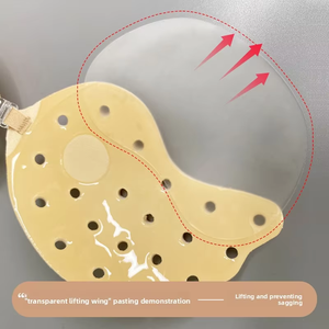 Cache-tétons adhésifs transparents en silicone avec ailes latérales, inserts de soutien-gorge invisibles, pétales push-up sans couture pour femmes - Product Image 3