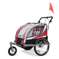 H T01 voyage en plein air 2-en-1 Cargo poussette enfants et animal de compagnie chien vélo remorque métal rouleau conteneur pour jumeaux bébé vélo équitation