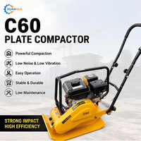 Machine de compactage C60 15KN, compacteur à plaques, moteur à essence pour le compactage du sol, du gravier et de l'asphalte