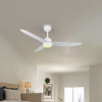 Ventilateur de plafond LED de haute qualité avec éclairage et télécommande pour une utilisation intérieure/extérieure dans le salon.