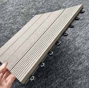 Tablas de composite WPC con revestimiento, impermeables, con sistema de clic, de grado de panel, con relieve, 40 WPC, precios de <span class=keywords><strong>tarima</strong></span> - Product Image 4