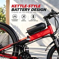 Vélo de montagne électrique pliable haute vitesse 26 pouces 250W 36V 8Ah/10Ah, suspension intégrale, 21 vitesses, freins à disque mécaniques, haute teneur en carbone