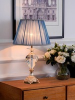 Lampe de table LED en cristal nordique américaine HJ HOME, moderne, simple, luxueuse, chaude, pour chambre à coucher, chevet, bureau