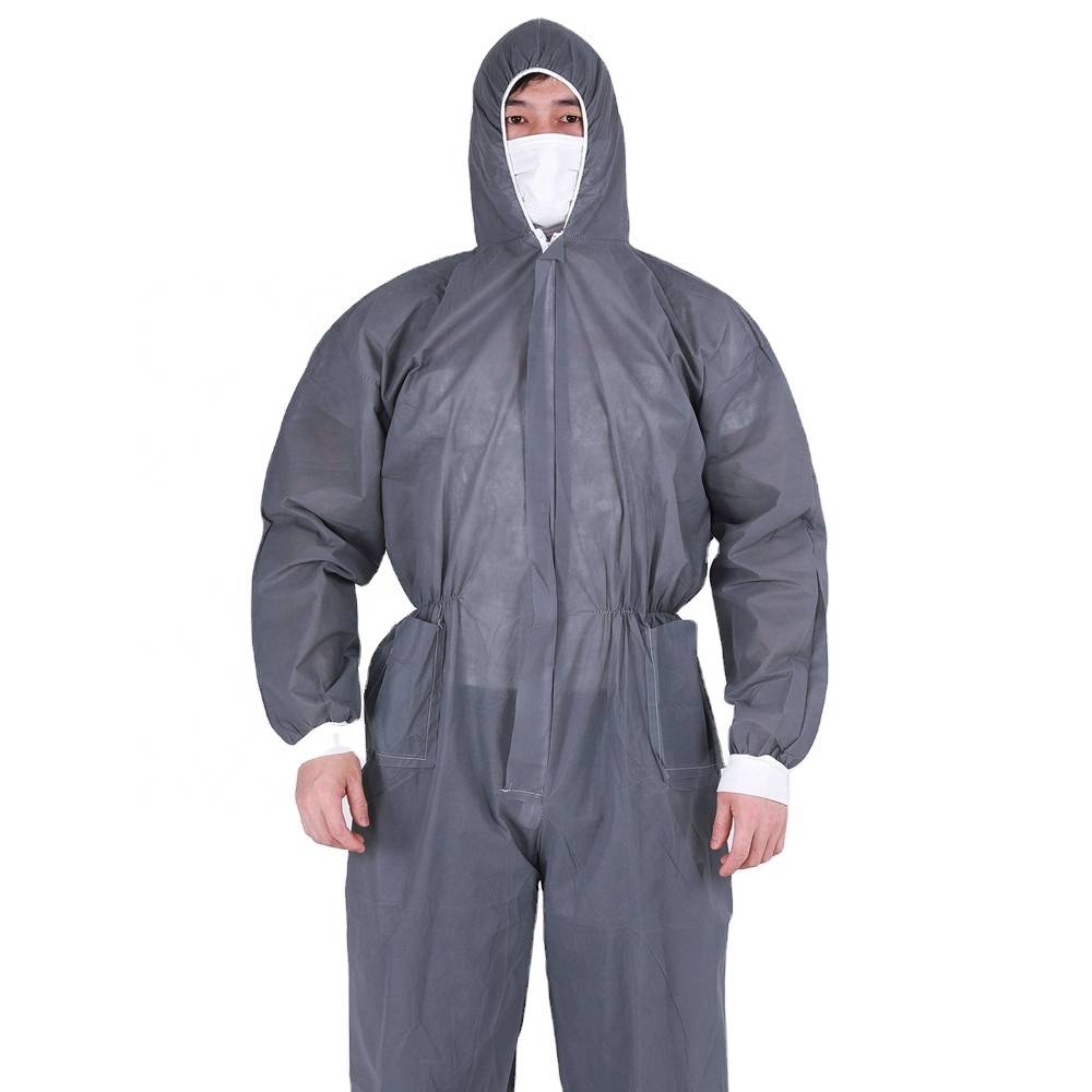 Ppe Phù Hợp Với Dùng Một Lần Coverall Quần Áo An Toàn Coverall Không Thấm Nước Hazmat Phù Hợp Với Yếm Cho Nam Giới Ansell Làm Việc Công Nghiệp Quần Áo