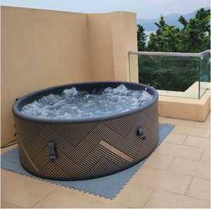 Jacuzzi Inflable Portátil para 6 Personas, Apto para Niños, <span class=keywords><strong>Piscina</strong></span> de Spa <span class=keywords><strong>Redonda</strong></span> Grande de PVC <span class=keywords><strong>con</strong></span> Calefacción y 130 Chorros de Burbujas - Product Image 2