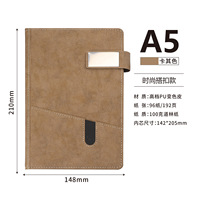Carnet A5 en PU, couverture rigide avec boucle magnétique, poche, carnet de réunion de bureau, carnet d'enregistrement, logo personnalisé pour entreprise, vente en gros