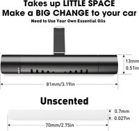 Diffuseur de parfum pour voiture en alliage d'aluminium noir avec logo personnalisé, à clipser sur grille d'aération, bâtonnets de recharge longue durée, vente en gros