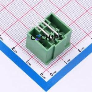 DB2ERHBM-3.81-2*2P-GN Plug-in Terminal Block Bent Lead Through Hole,P=3.81mm Board-to-Board / Socket - Closed Screw Fixing 2x2P - Product Image 2