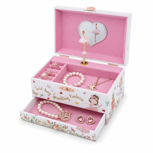Boîte à bijoux musicale personnalisée avec figurine rotative licorne/ballerine, en MDF durable, pour l'anniversaire des enfants - Product Image 2