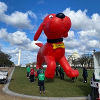 Gros ballon gonflable à l'hélium, personnage de dessin animé de chien volant, ballon gonflable, animaux tigres, mascotte de tortue ninja, parade