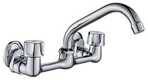 Robinet mélangeur à double poignée d'origine chinoise, en laiton, traitement de surface chromé, pour salle de bain - Product Image 3