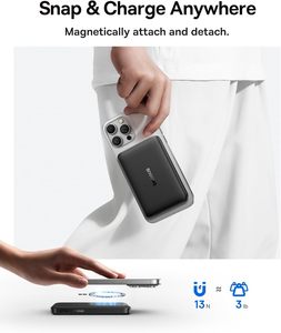 Batterie externe USB-C 10000mAh 22.5W <span class=keywords><strong>Chargeur</strong></span> portable certifié 15W Charge rapide <span class=keywords><strong>sans</strong></span> <span class=keywords><strong>fil</strong></span> PD pour iPhone - Product Image 6