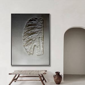 Art mural fait main, décoration intérieure, œuvre d'art texturée 3D, peinture murale sur toile avec cadre, esthétique murale moderne, arts décoratifs - Product Image 3