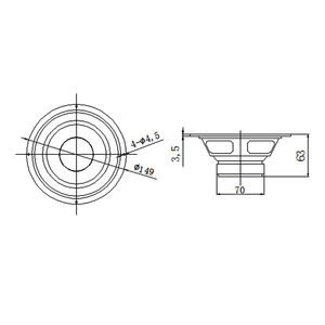 טווח מלא מופעל 50w 5.5 אינץ 6 אינץ '6 סיבי זכוכית מכונת רמקול עבור מערכת מערך קו אודיו לרכב - Product Image 3