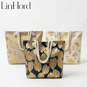 Sac fourre-tout <span class=keywords><strong>en</strong></span> <span class=keywords><strong>toile</strong></span> <span class=keywords><strong>en</strong></span> gros avec impression métallique brillante et corde épaisse, personnalisable motif dauphin, pour événements de petites entreprises, vente <span class=keywords><strong>en</strong></span> gros - Product Image 2