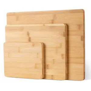 Natural Orgânico Totalmente Cozinha Placas De Corte De Madeira Blocos Em Branco Charcutaria Board Grande Retangular Bambu Placa De Corte