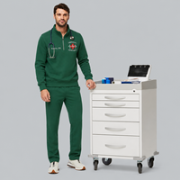 Sweat-shirt brodé à col zippé pour infirmière d'urgence, personnalisable avec nom, veste d'infirmière pour HSE, hiver, automne, printemps