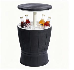 Mesa de Patio Ajustable con Enfriador, Mesa de Bar para Patio, Muebles de Terraza, Mesa Enfriadora para Fiestas, Cerveza, Vino y Bebidas - Product Image 1