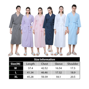 <span class=keywords><strong>Accappatoio</strong></span> Unisex con Logo personalizzato Waffle e <span class=keywords><strong>accappatoio</strong></span> da <span class=keywords><strong>uomo</strong></span> bianco personalizzato - Product Image 5