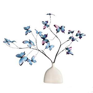 Flores de mariposa artificiales, decoración de ramas de seda para el hogar, accesorios para fotografía de bodas, accesorios temáticos de impresión digital duraderos - Product Image 5