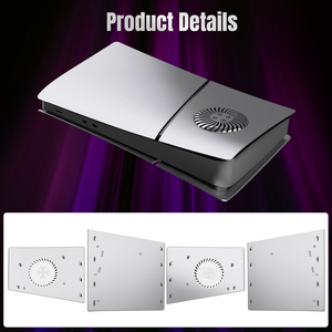 Carcasa Plateada para PS5 Slim con Ventilación de Refrigeración, Accesorios para Consola, Cubierta Antipolvo Lateral para <span class=keywords><strong>Playstation5</strong></span> Edición <span class=keywords><strong>Digital</strong></span> - Product Image 3