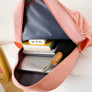 Vente en gros de sacs à dos de 4 pièces de grande capacité de qualité supérieure pour étudiants Ensemble de sacs à dos style fille mignonne pour enfants - Product Image 3